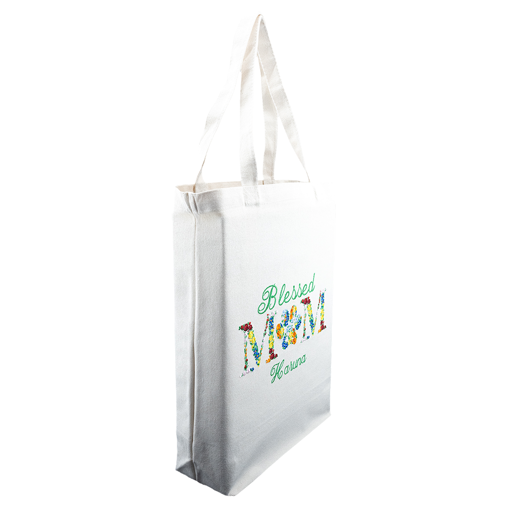 Personalized Embroidered Tote Bag, Blessed Mom, Pet Lovers - Image 2