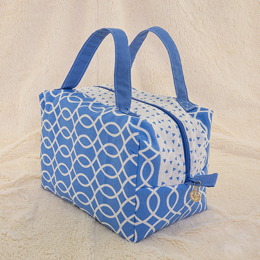 Blue Makeup Bags, Set of 3 - Image 2