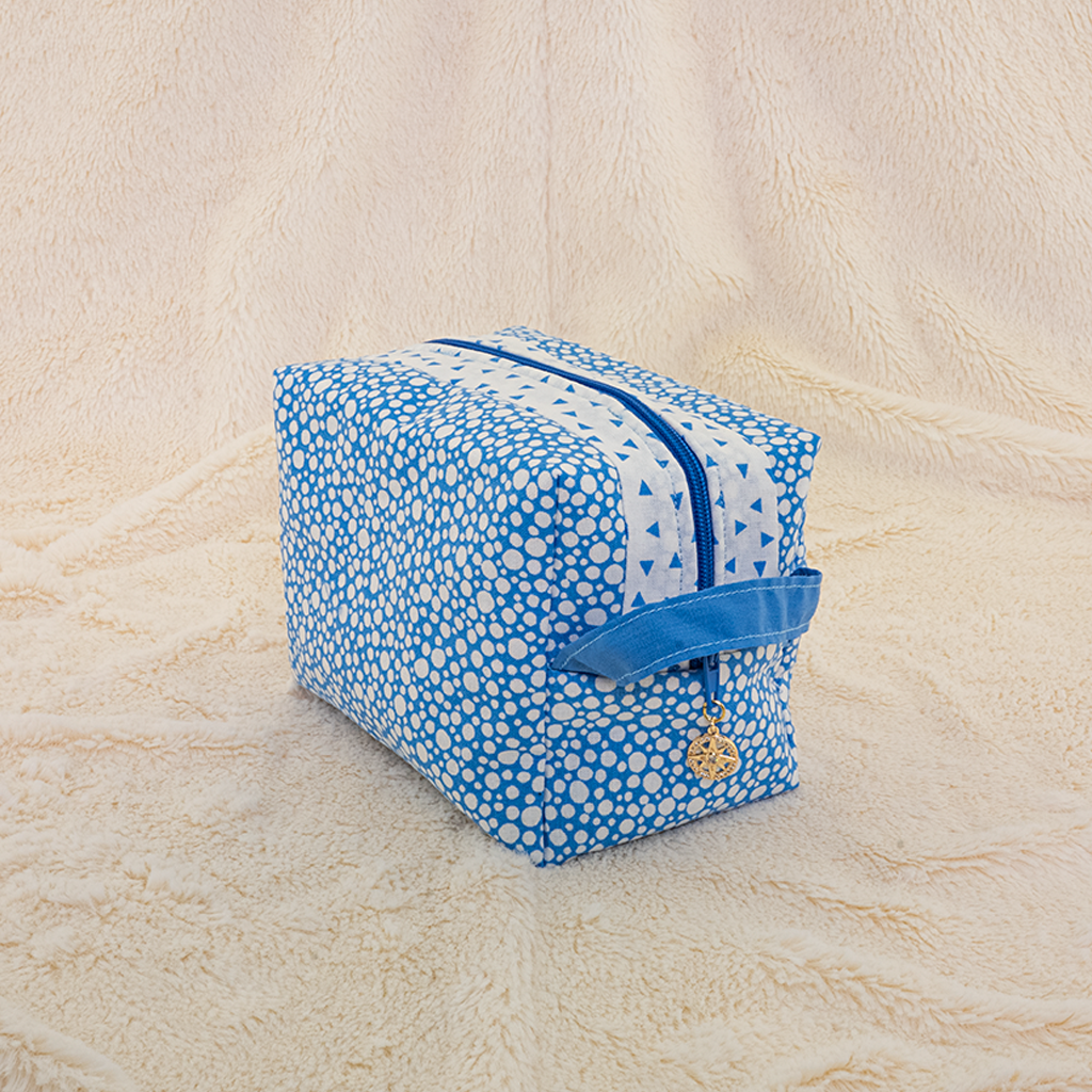 Blue Makeup Bags, Set of 3 - Image 7