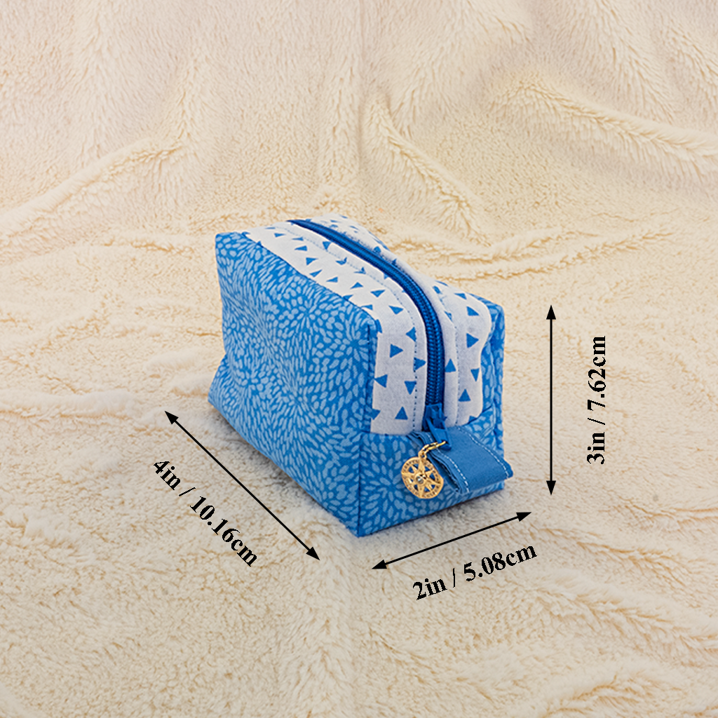 Blue Makeup Bags, Set of 3 - Image 11
