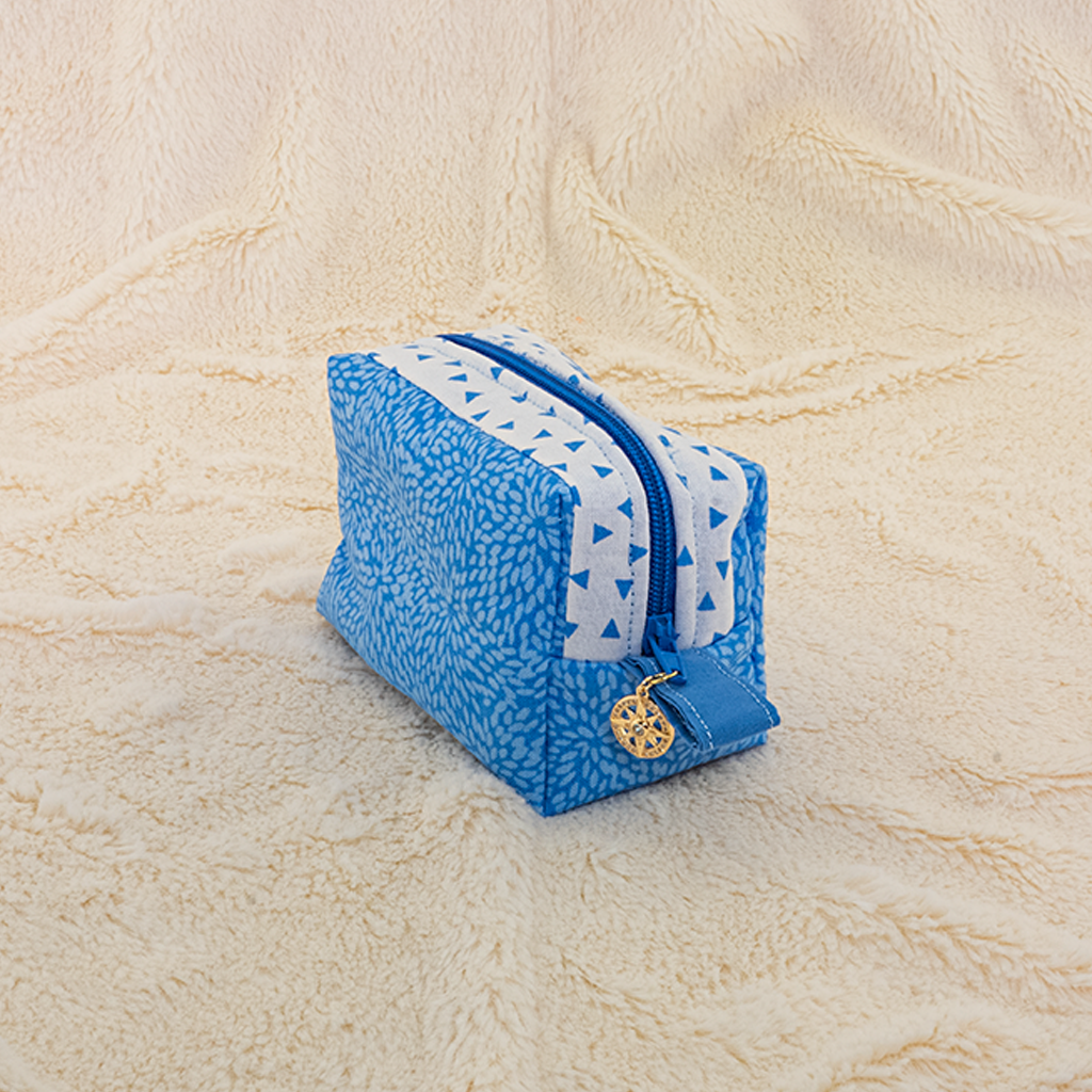 Blue Makeup Bags, Set of 3 - Image 8